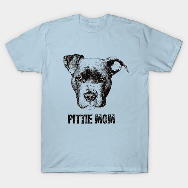 Pit Bull Terrier Mom - Pit Bull Mom T-Shirt by DoggyStyles